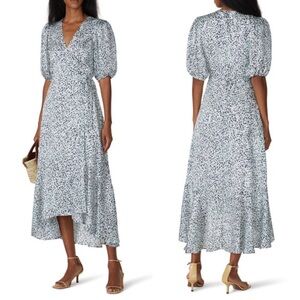 CLUB MONACO floral Easy Midi wrap dress robe NWT